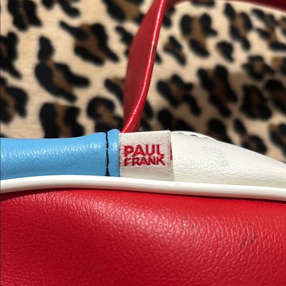 2003 PAUL FRANK β€οΈπ Vintage Zipper Shoulder Bag Y2K Red Blue William the Mouse - Picture 13 of 16